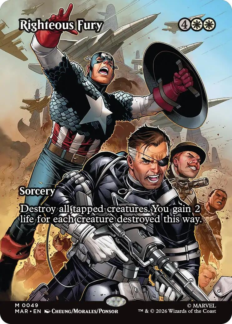 Image for Righteous Fury (Borderless) (49) (MAR) - Magic: The Gathering