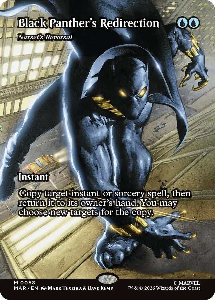 Image for Black Panther's Redirection - Narset's Reversal (Borderless) (58) (MAR) - Magic: The Gathering
