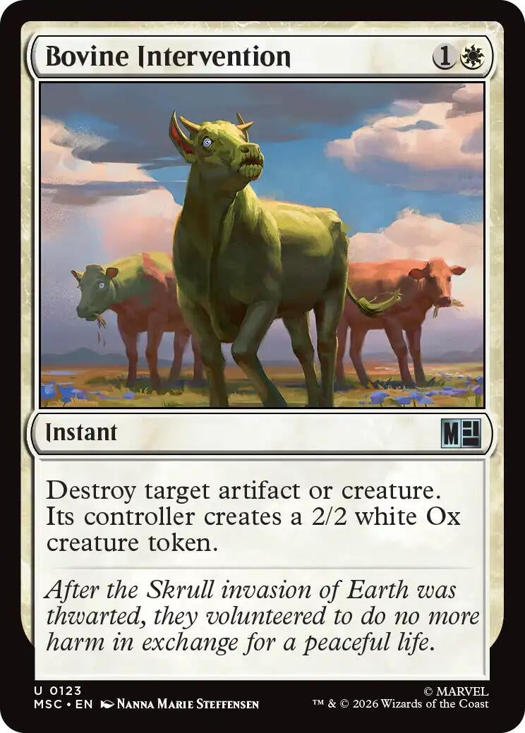 Image for Bovine Intervention (Surge Foil) (123) (MSC) - Magic: The Gathering