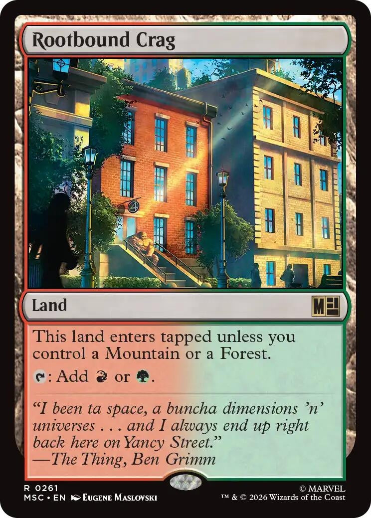 Image for Rootbound Crag (Surge Foil) (261) (MSC) - Magic: The Gathering