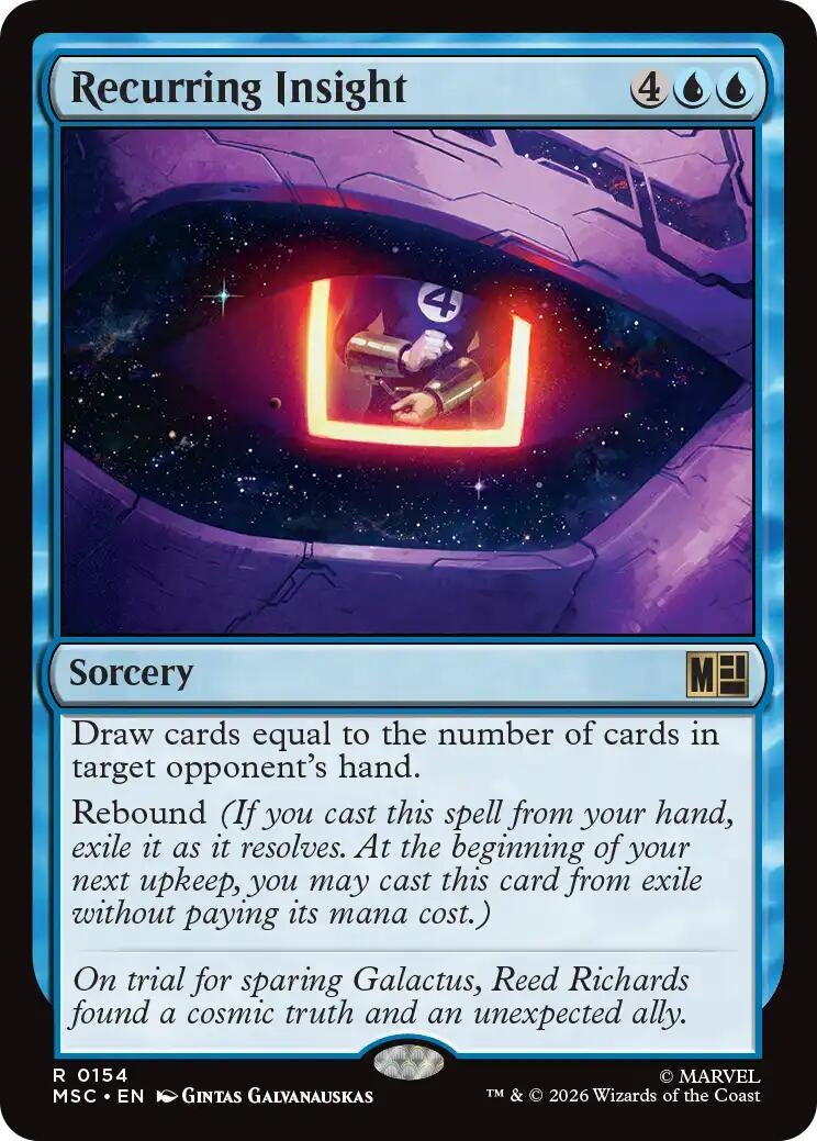 Image for Recurring Insight (Surge Foil) (154) (MSC) - Magic: The Gathering