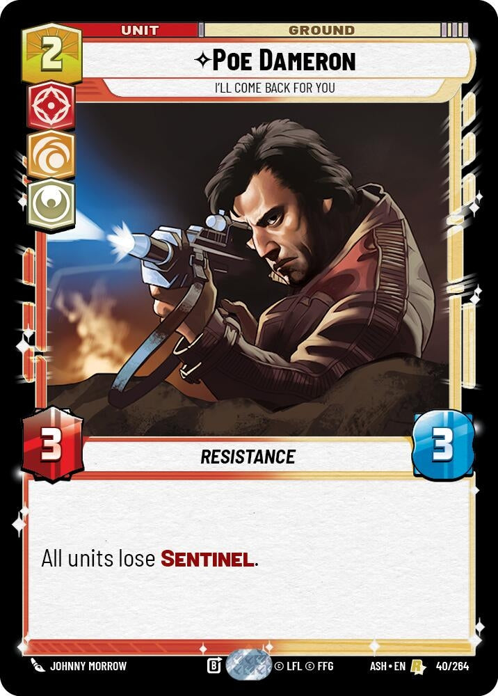 Image for Poe Dameron - I'll Come Back For You (40/264) (ASH) - Star Wars: Unlimited