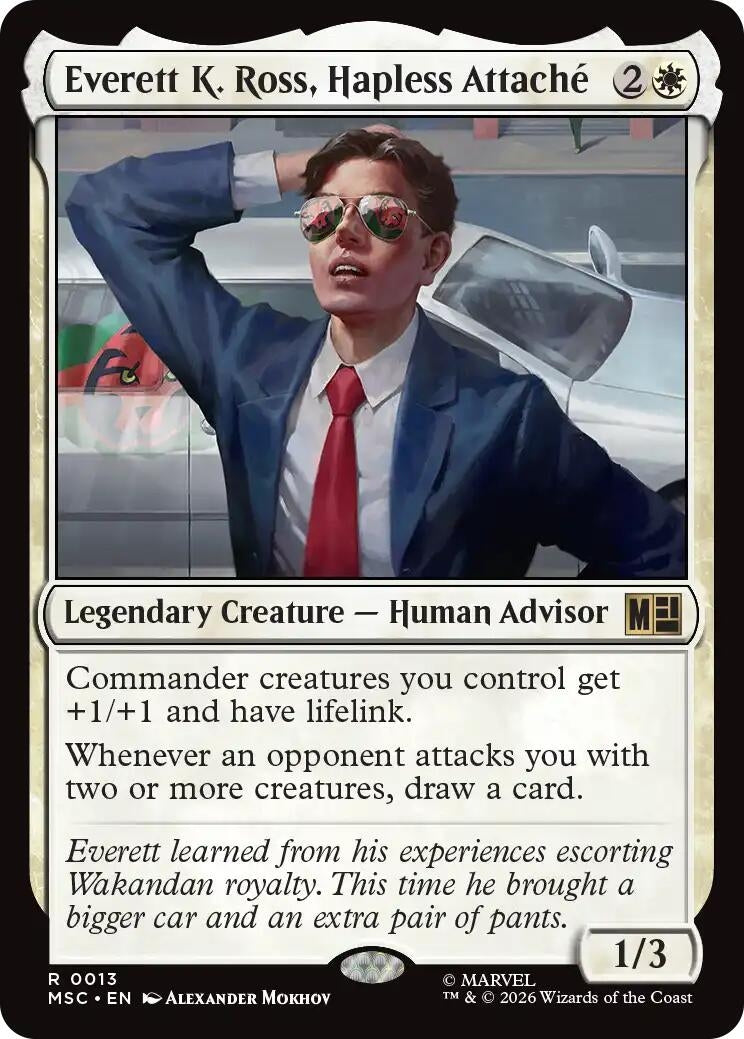 Image for Everett K. Ross, Hapless Attache (Surge Foil) (13) (MSC) - Magic: The Gathering