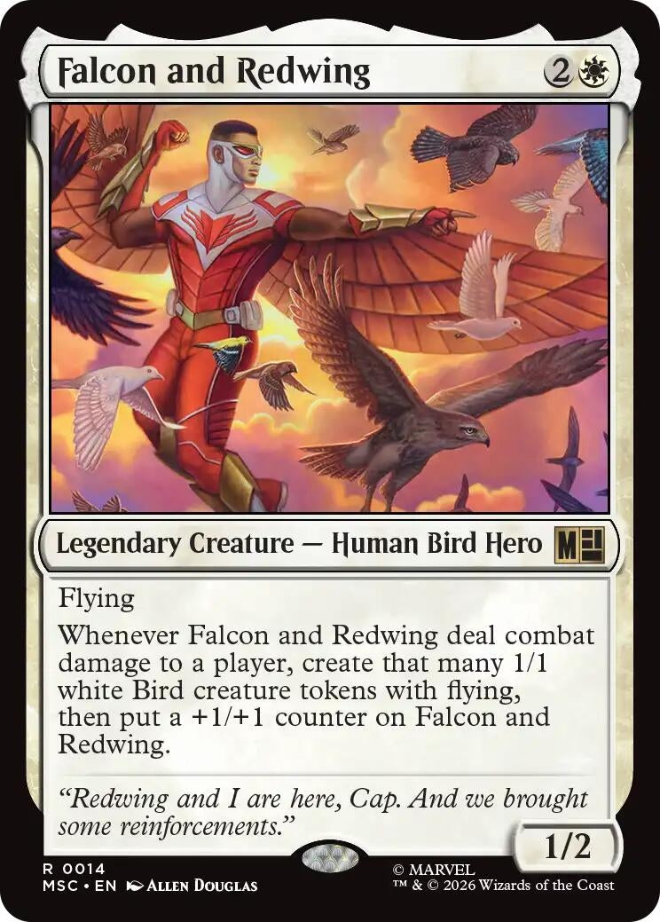 Image for Falcon and Redwing (Surge Foil) (14) (MSC) - Magic: The Gathering