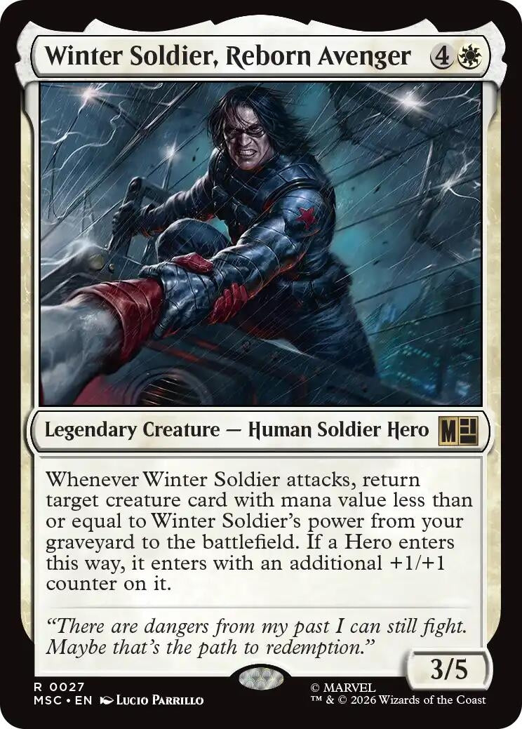 Image for Winter Soldier, Reborn Avenger (Surge Foil) (27) (MSC) - Magic: The Gathering
