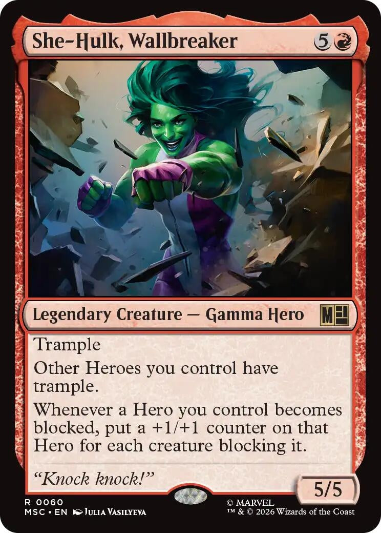 Image for She-Hulk, Wallbreaker (Surge Foil) (60) (MSC) - Magic: The Gathering