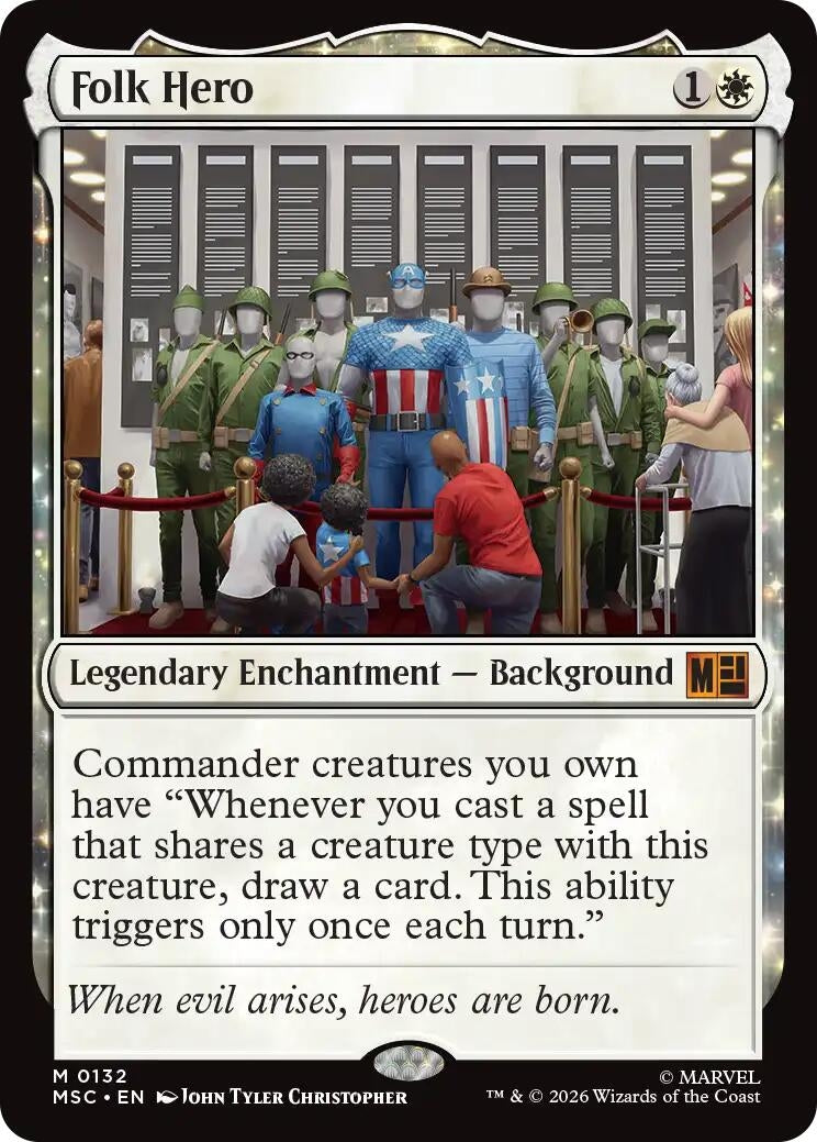 Image for Folk Hero (Surge Foil) (132) (MSC) - Magic: The Gathering