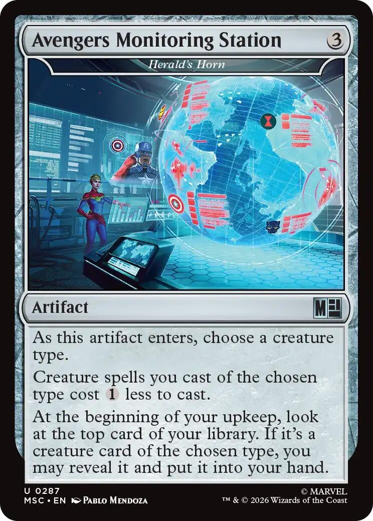 Image for Avengers Monitoring Station - Herald's Horn (Surge Foil) (287) (MSC) - Magic: The Gathering