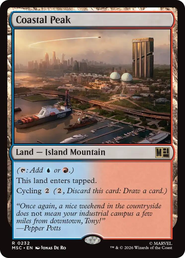 Image for Coastal Peak (Surge Foil) (232) (MSC) - Magic: The Gathering