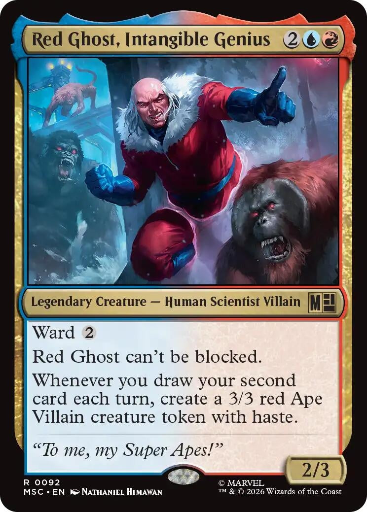 Image for Red Ghost, Intangible Genius (92) (MSC) - Magic: The Gathering