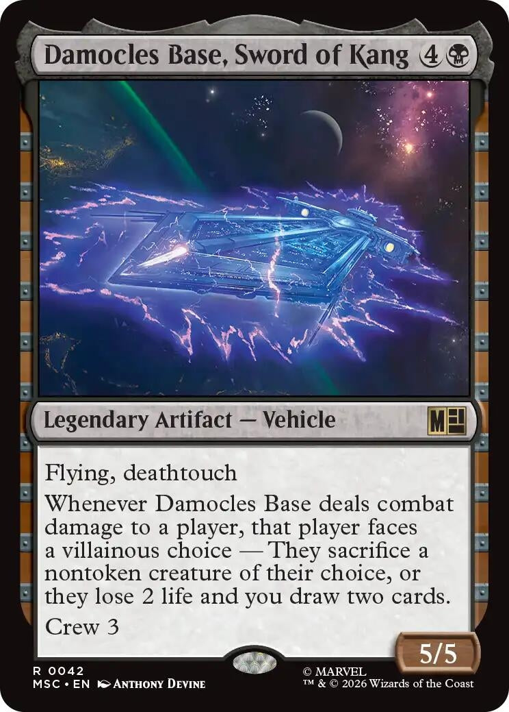 Image for Damocles Base, Sword of Kang (Surge Foil) (42) (MSC) - Magic: The Gathering