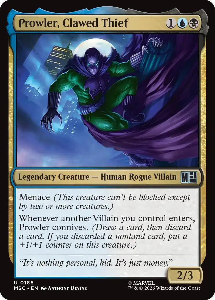 Image for Prowler, Clawed Thief (Surge Foil) (186) (MSC) - Magic: The Gathering
