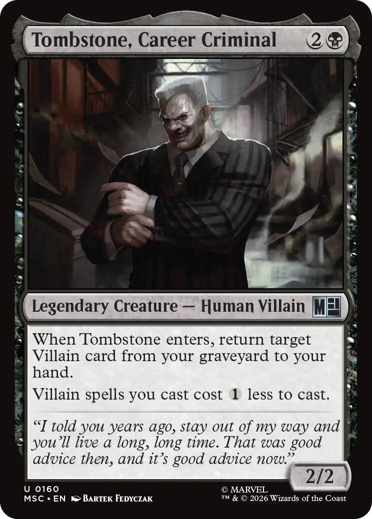 Image for Tombstone, Career Criminal (0160) (160) (MSC) - Magic: The Gathering