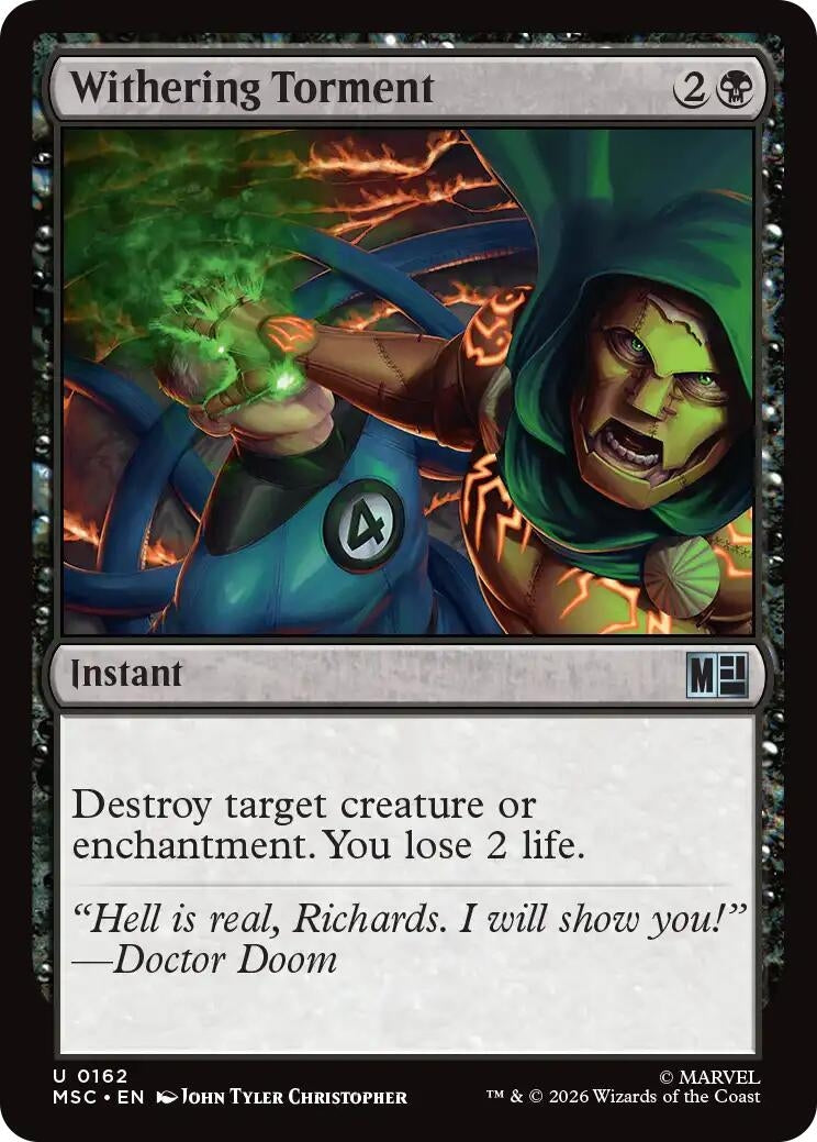 Image for Withering Torment (Surge Foil) (162) (MSC) - Magic: The Gathering