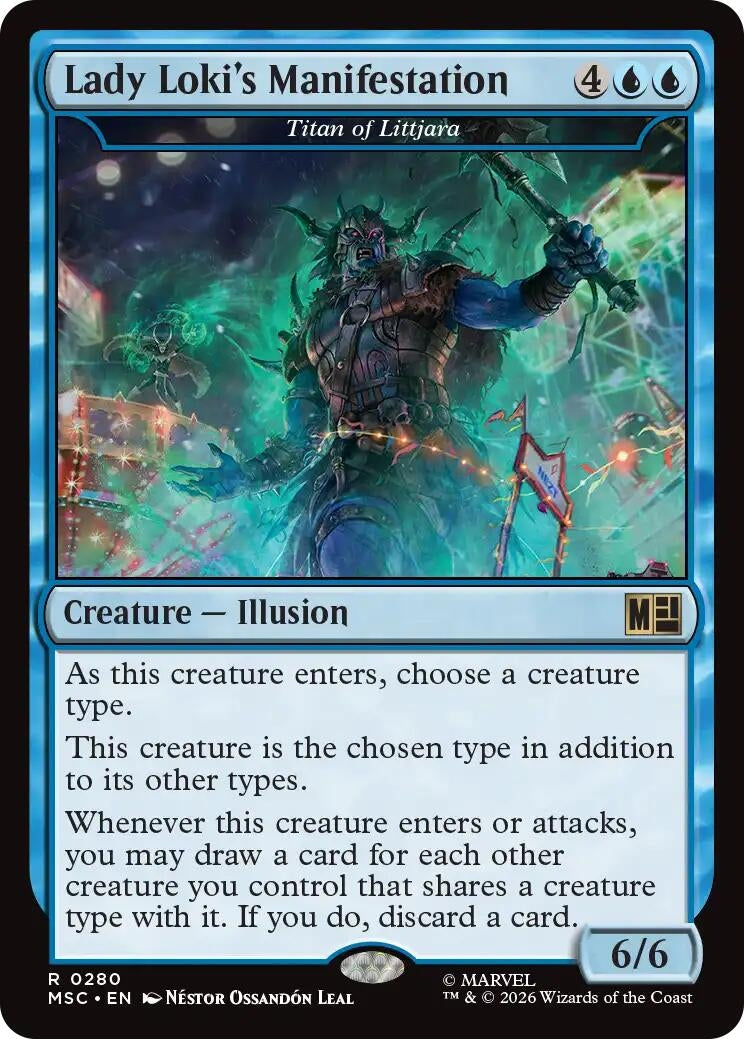 Image for Lady Loki's Manifestation - Titan of Littjara (Surge Foil) (280) (MSC) - Magic: The Gathering