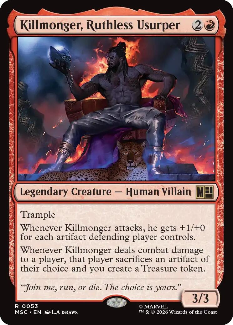 Image for Killmonger, Ruthless Usurper (Surge Foil) (53) (MSC) - Magic: The Gathering