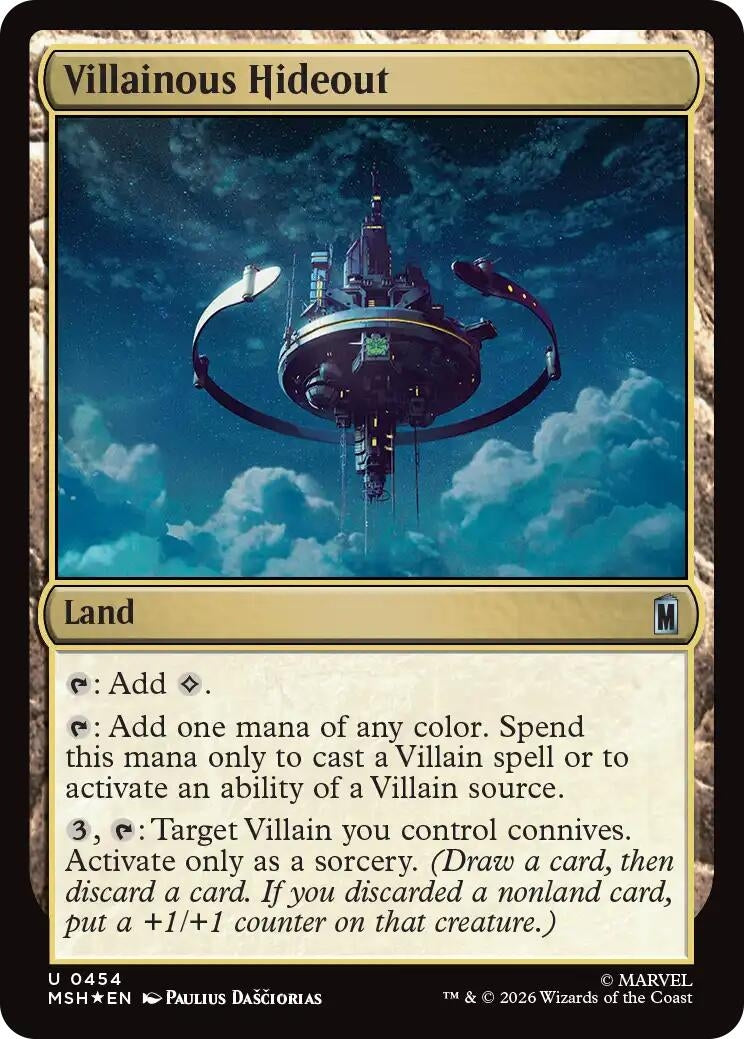 Image for Villainous Hideout (Surge Foil) (454) (MSH) - Magic: The Gathering