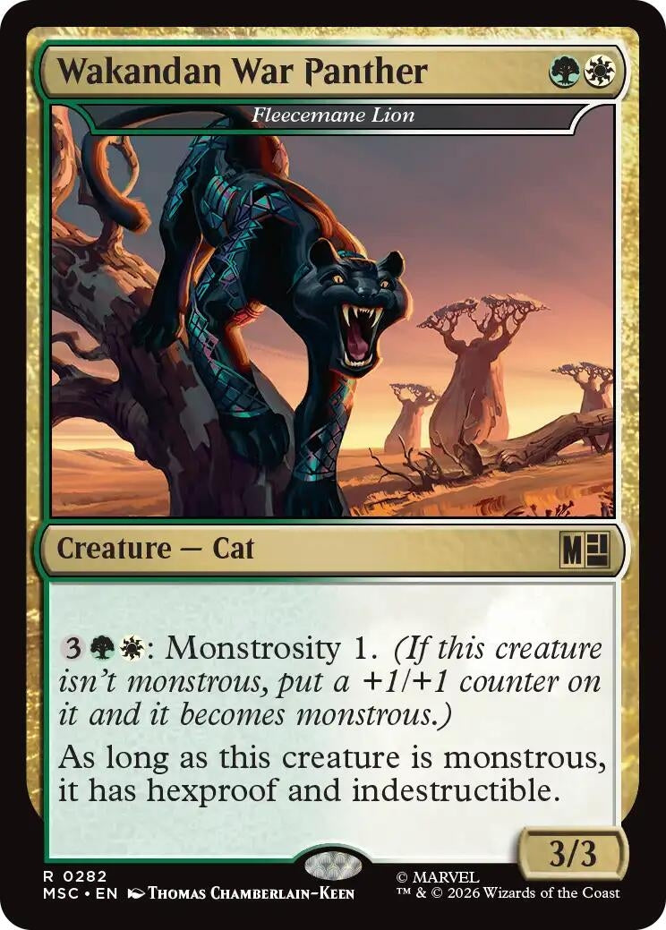 Image for Wakandan War Panther - Fleecemane Lion (282) (MSC) - Magic: The Gathering