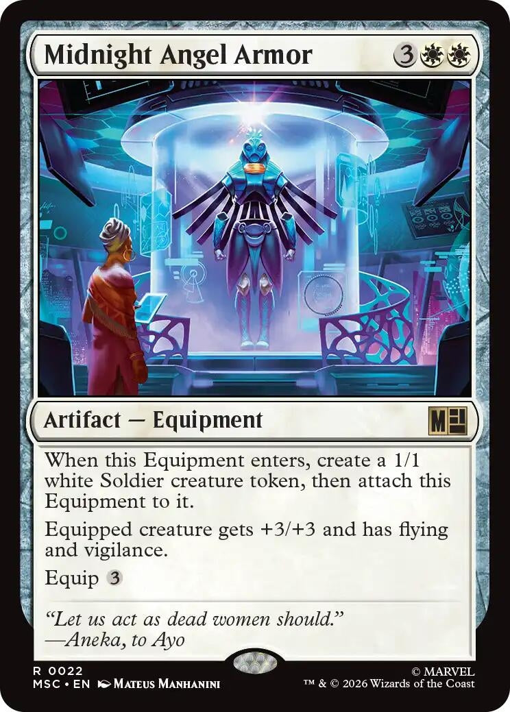 Image for Midnight Angel Armor (Surge Foil) (22) (MSC) - Magic: The Gathering