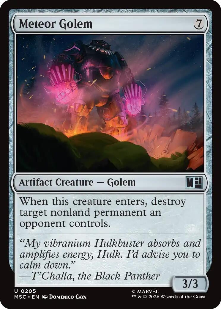 Image for Meteor Golem (Surge Foil) (205) (MSC) - Magic: The Gathering