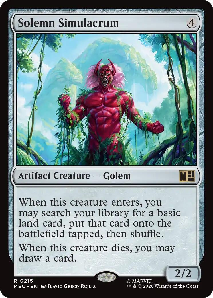 Image for Solemn Simulacrum (Surge Foil) (215) (MSC) - Magic: The Gathering