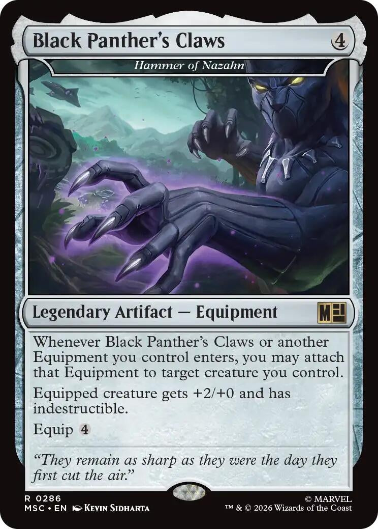 Image for Black Panther's Claws - Hammer of Nazahn (Surge Foil) (286) (MSC) - Magic: The Gathering