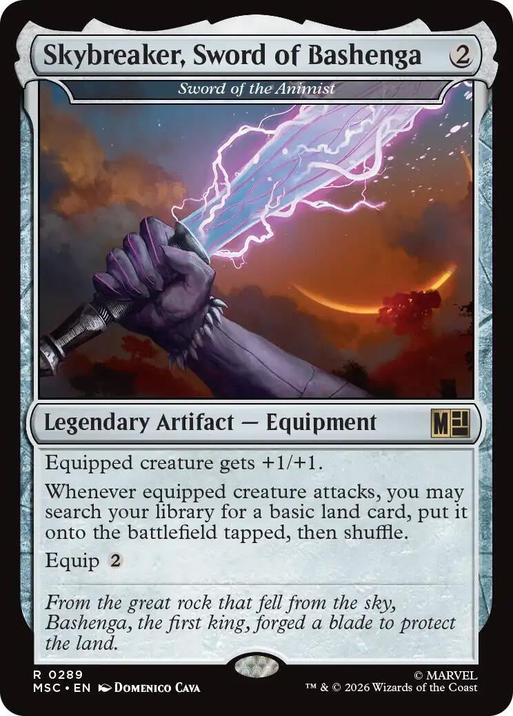Image for Skybreaker, Sword of Bashenga - Sword of the Animist (Surge Foil) (289) (MSC) - Magic: The Gathering