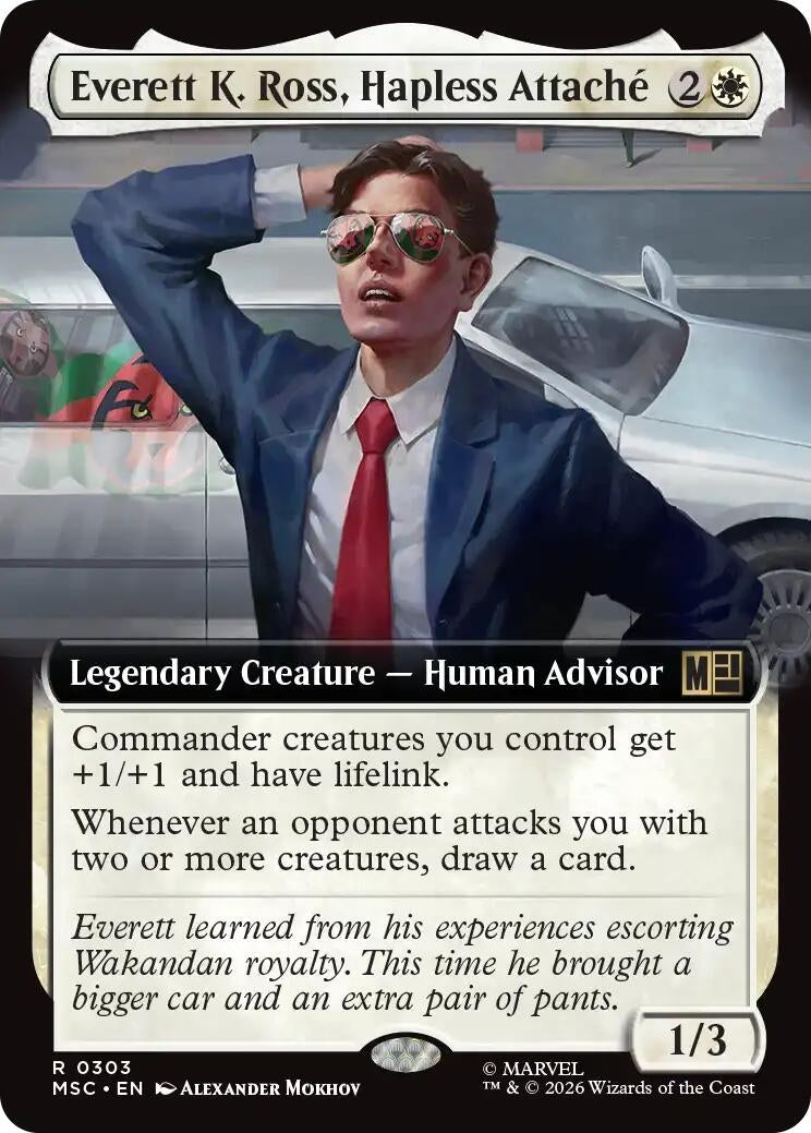 Image for Everett K. Ross, Hapless Attache (Extended Art) (303) (MSC) - Magic: The Gathering