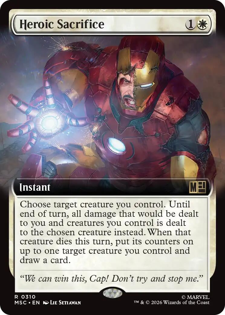 Image for Heroic Sacrifice (Extended Art) (310) (MSC) - Magic: The Gathering