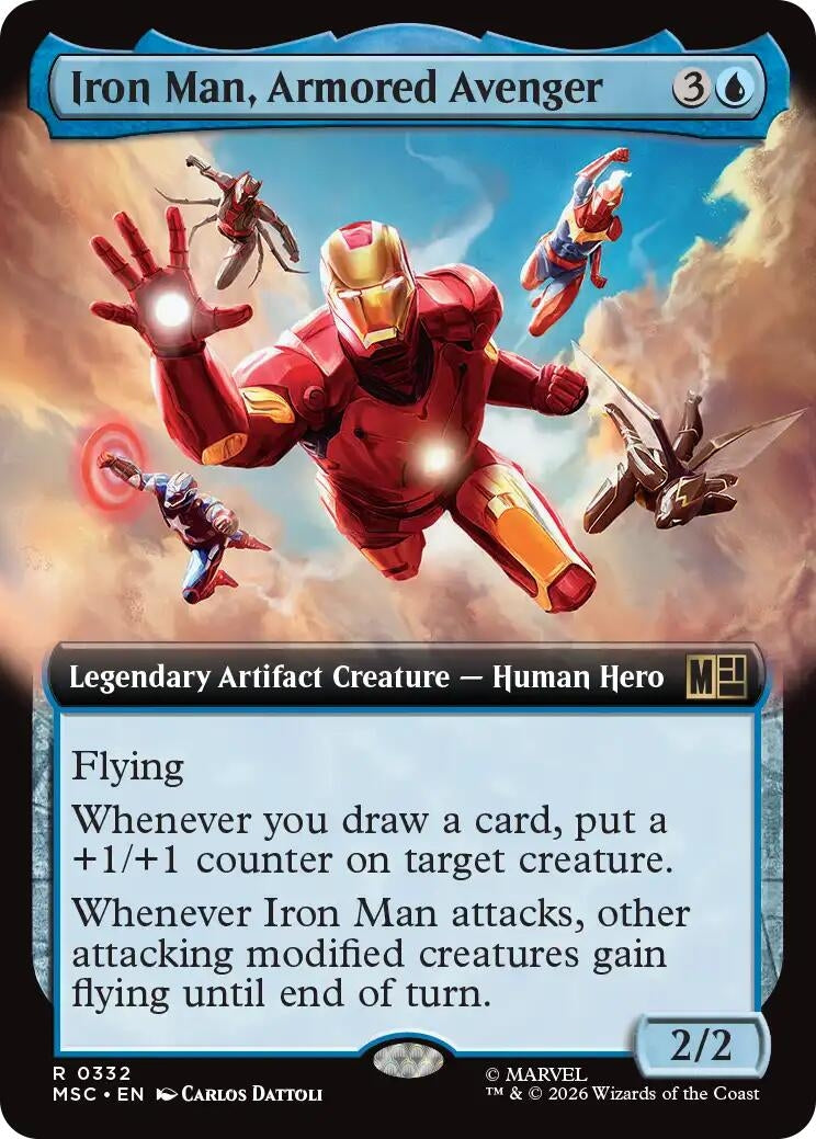 Image for Iron Man, Armored Avenger (Extended Art) (332) (MSC) - Magic: The Gathering