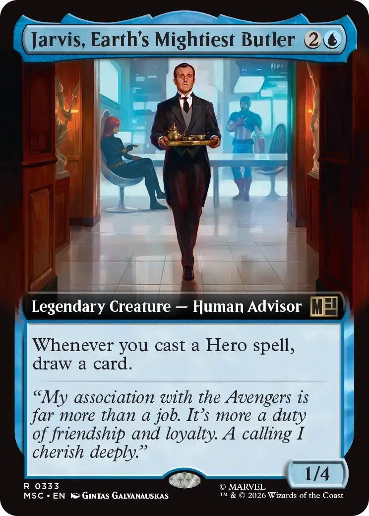 Image for Jarvis, Earth's Mightiest Butler (Extended Art) (333) (MSC) - Magic: The Gathering
