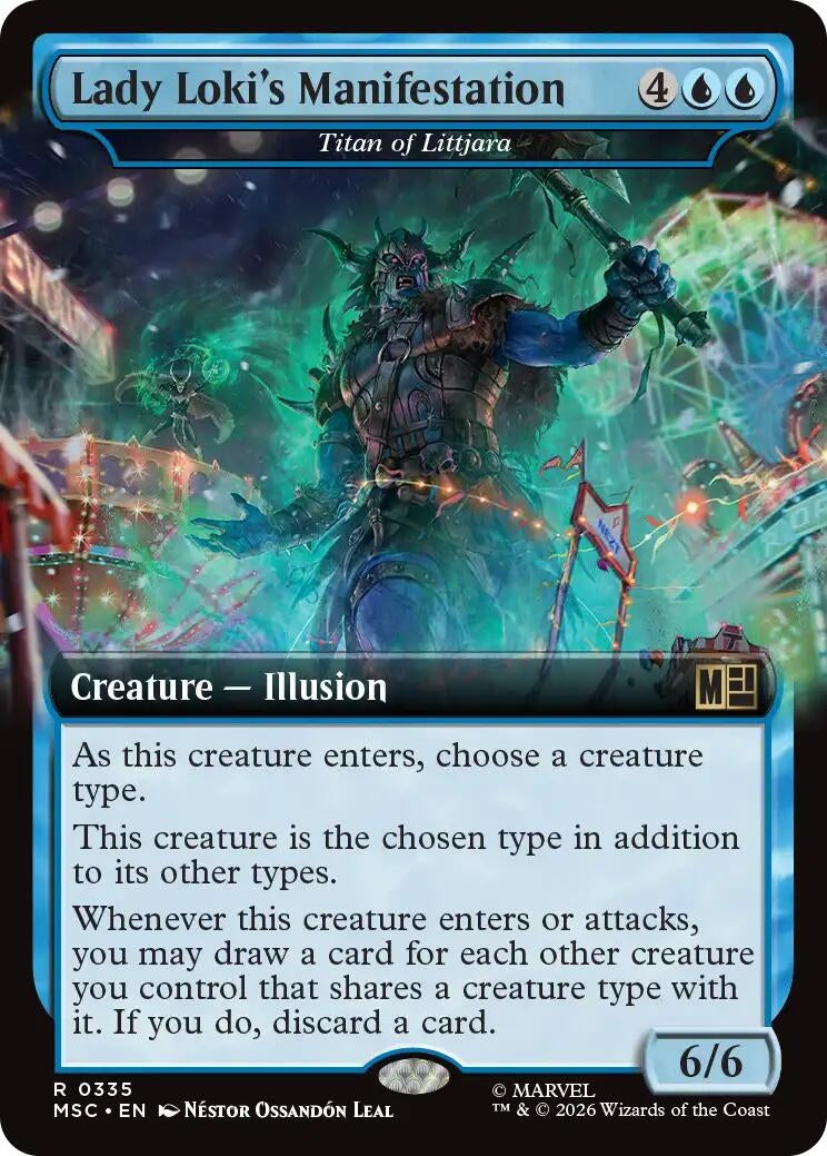Image for Lady Loki's Manifestation - Titan of Littjara (Extended Art) (335) (MSC) - Magic: The Gathering