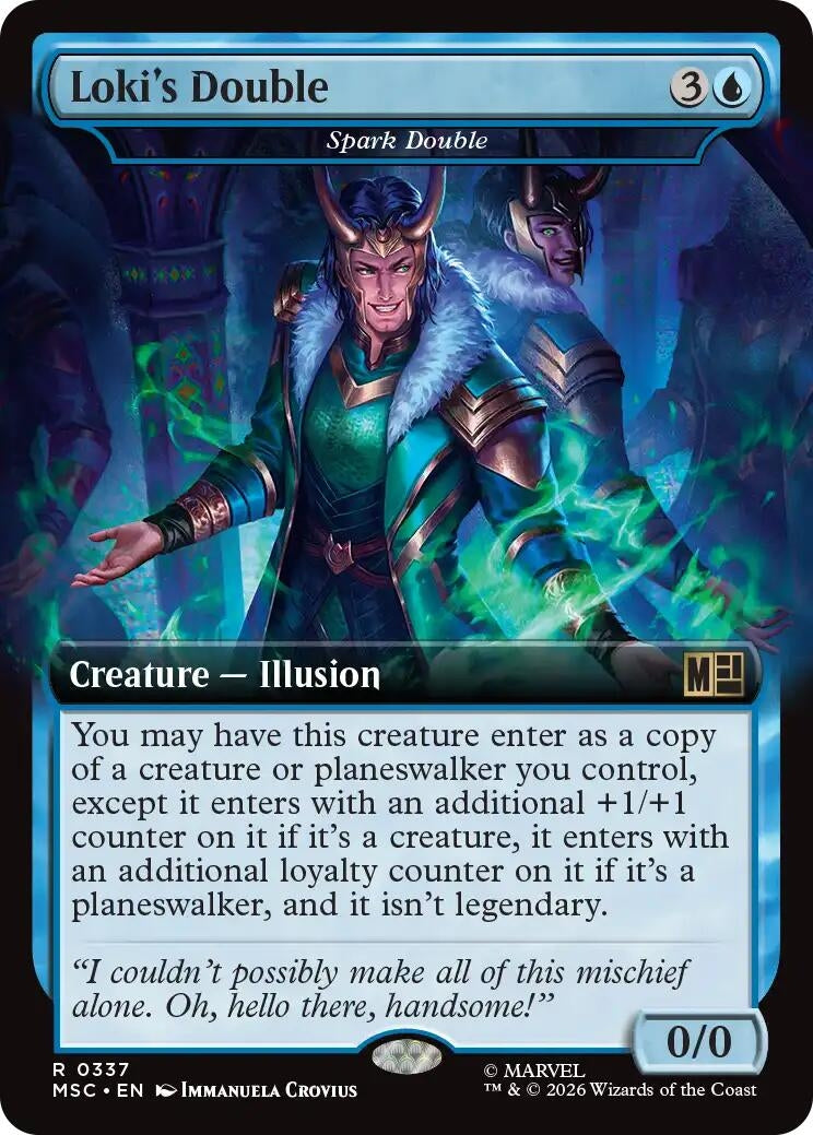Image for Loki's Double - Spark Double (Extended Art) (337) (MSC) - Magic: The Gathering