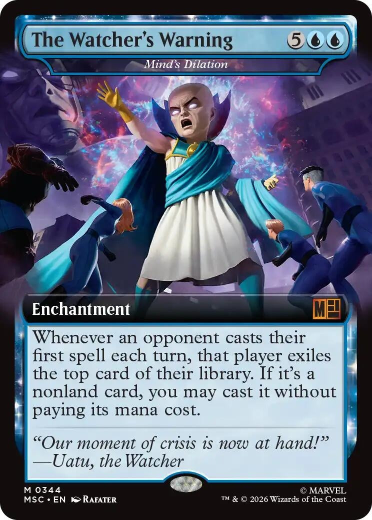 Image for The Watcher's Warning - Mind's Dilation (Extended Art) (344) (MSC) - Magic: The Gathering