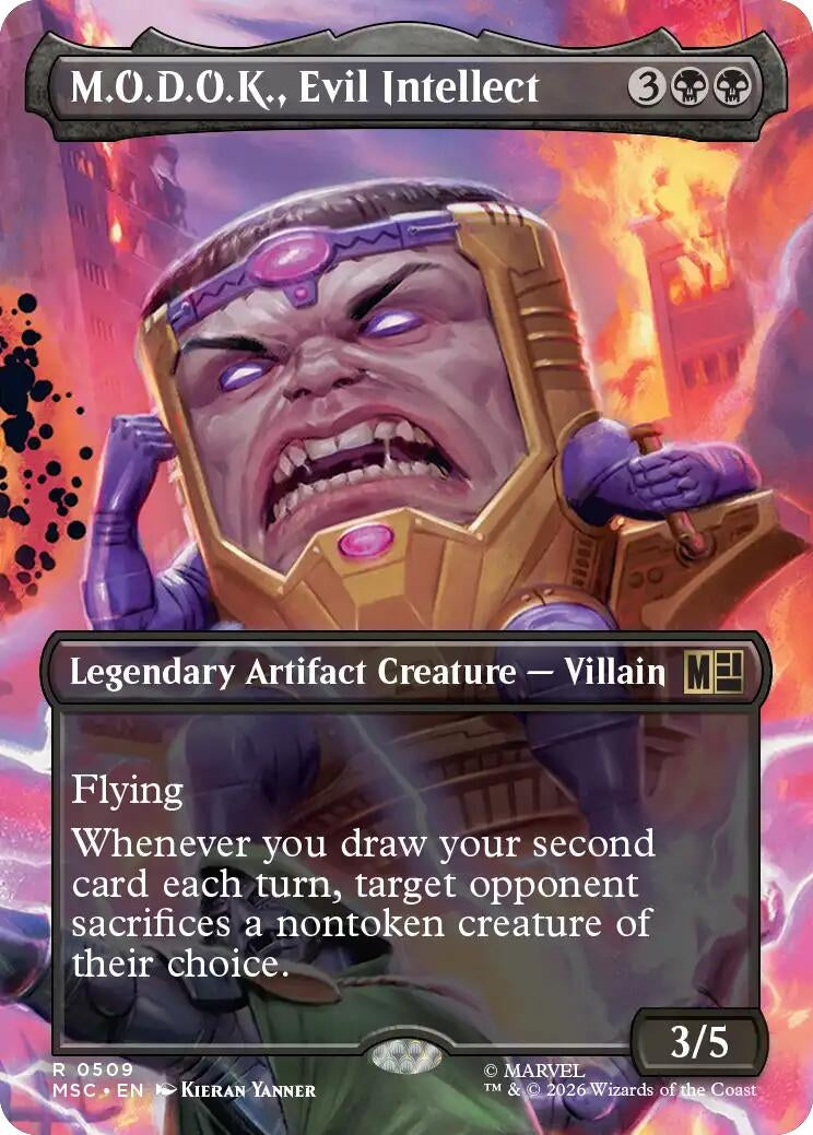 Image for M.O.D.O.K., Evil Intellect (Borderless) (509) (MSC) - Magic: The Gathering