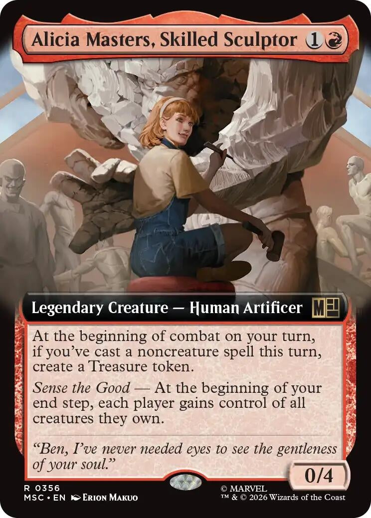 Image for Alicia Masters, Skilled Sculptor (Extended Art) (356) (MSC) - Magic: The Gathering
