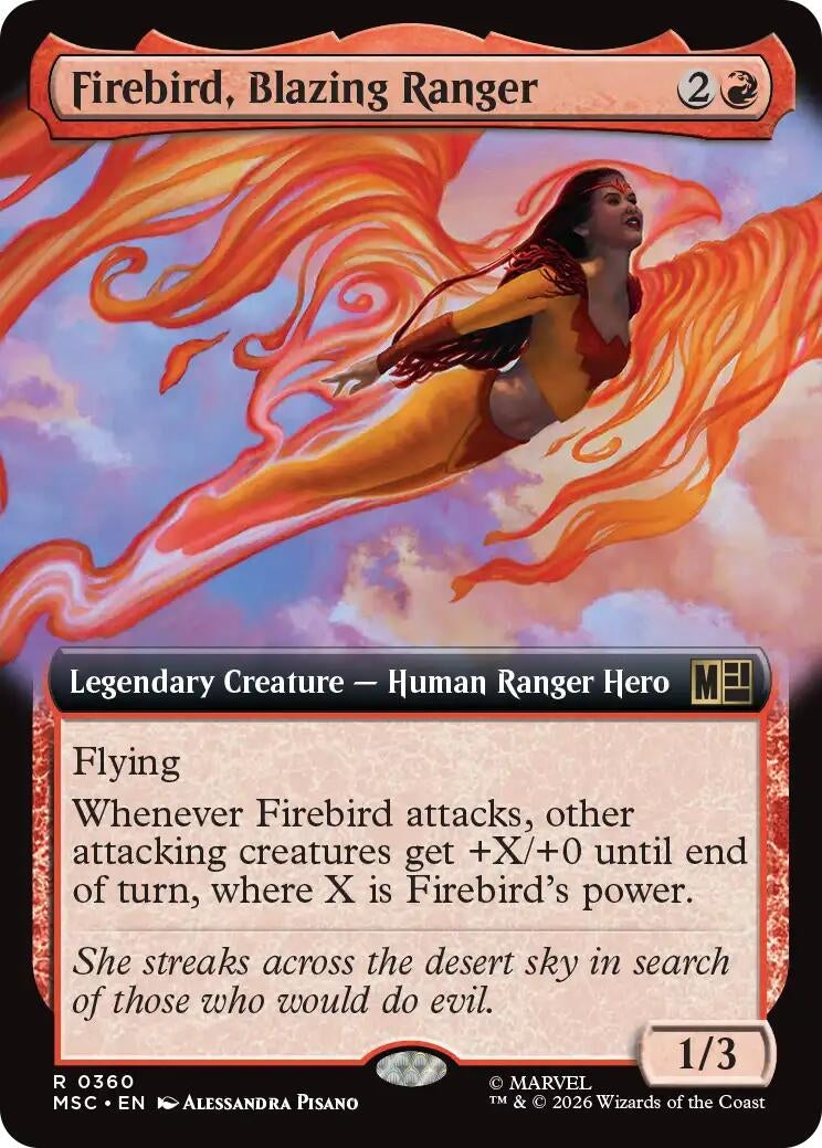 Image for Firebird, Blazing Ranger (Extended Art) (360) (MSC) - Magic: The Gathering