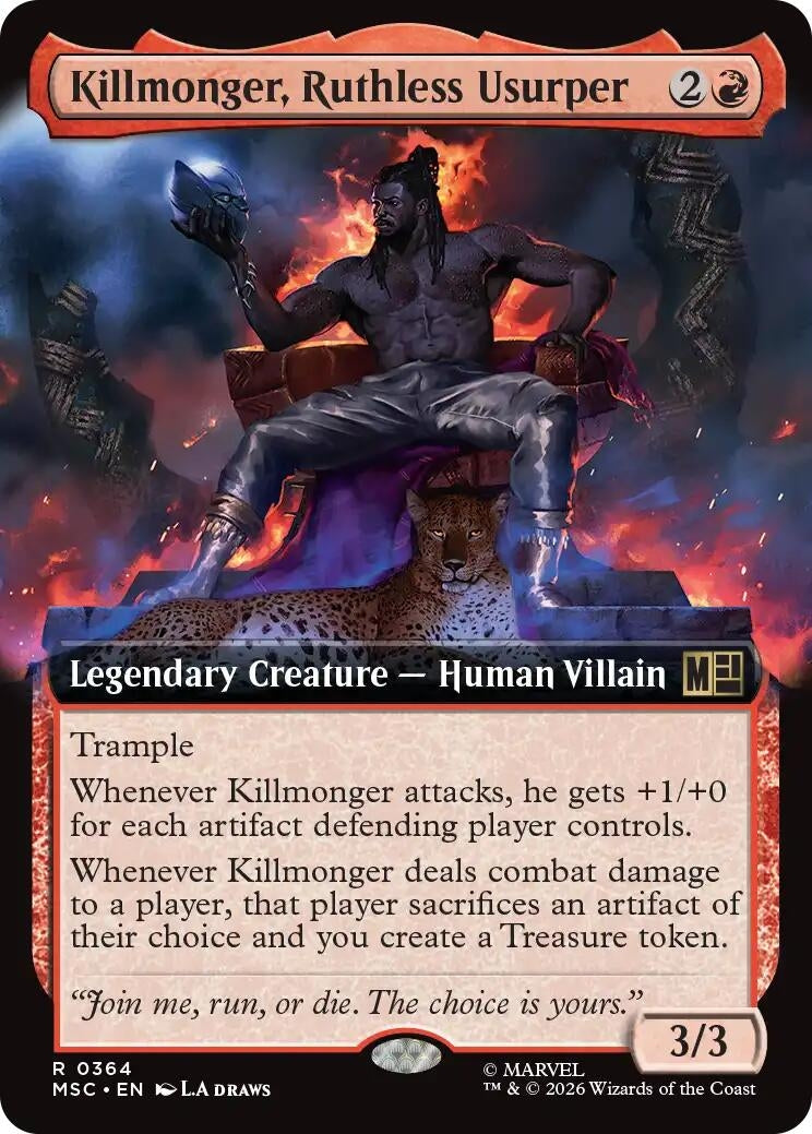 Image for Killmonger, Ruthless Usurper (Extended Art) (364) (MSC) - Magic: The Gathering