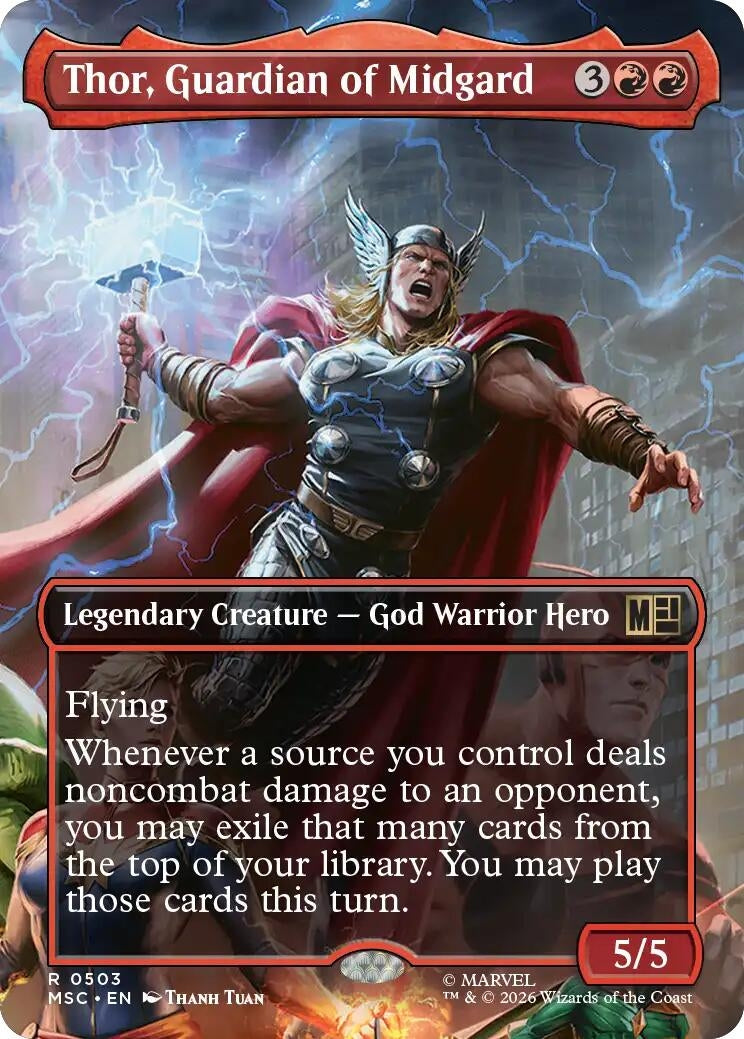 Image for Thor, Guardian of Midgard (Borderless) (503) (MSC) - Magic: The Gathering