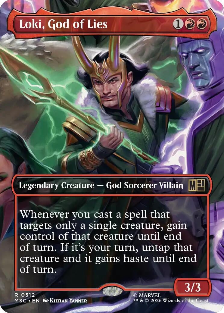 Image for Loki, God of Lies (Borderless) (512) (MSC) - Magic: The Gathering