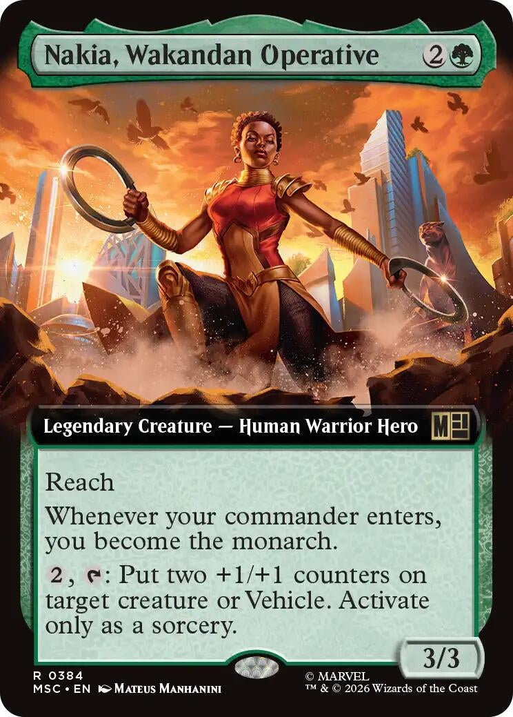 Image for Nakia, Wakandan Operative (Extended Art) (384) (MSC) - Magic: The Gathering