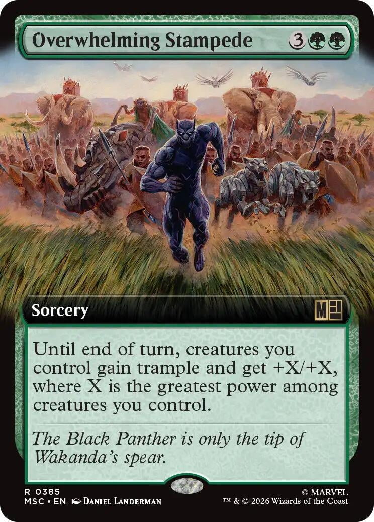 Image for Overwhelming Stampede (Extended Art) (385) (MSC) - Magic: The Gathering