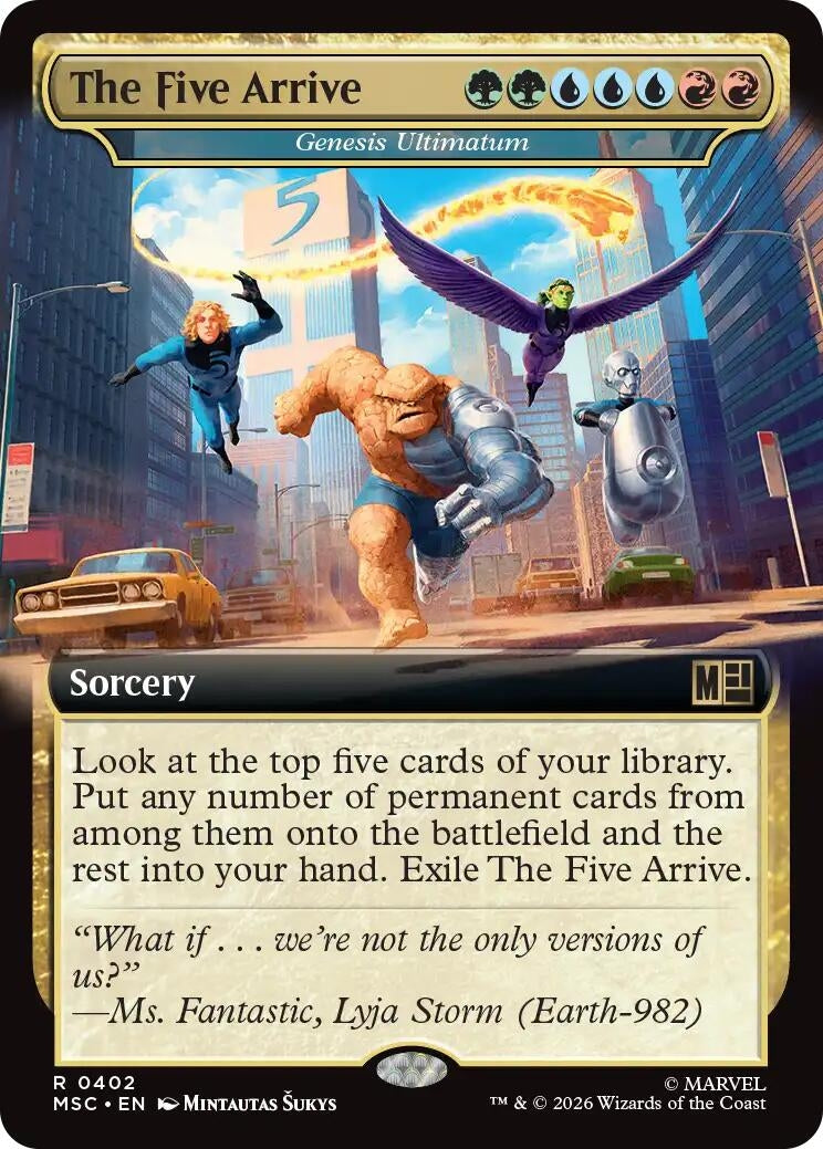 Image for The Five Arrive - Genesis Ultimatum (Extended Art) (402) (MSC) - Magic: The Gathering