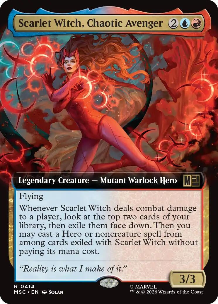 Image for Scarlet Witch, Chaotic Avenger (Extended Art) (414) (MSC) - Magic: The Gathering