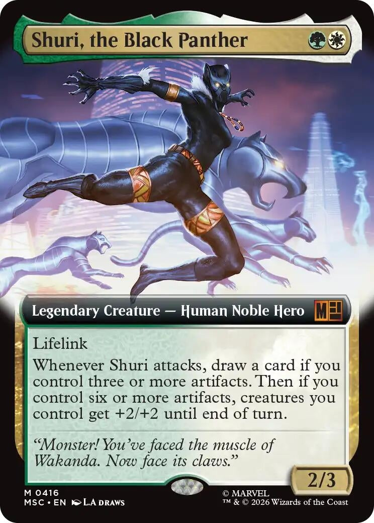Image for Shuri, the Black Panther (Extended Art) (416) (MSC) - Magic: The Gathering