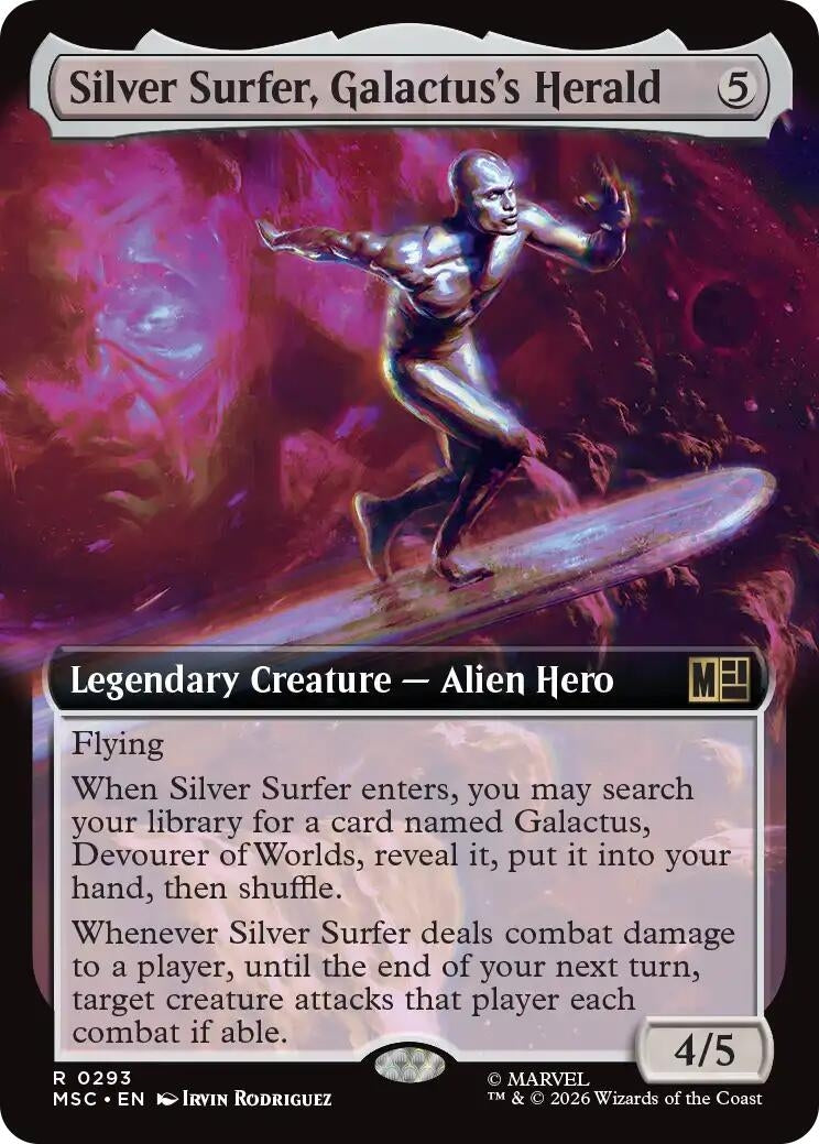 Image for Silver Surfer, Galactus's Herald (Extended Art) (293) (MSC) - Magic: The Gathering