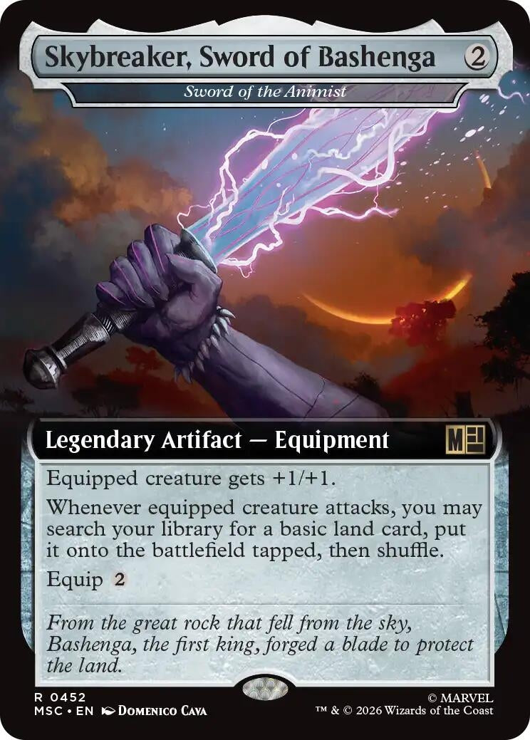 Image for Skybreaker, Sword of Bashenga - Sword of the Animist (Extended Art) (452) (MSC) - Magic: The Gathering
