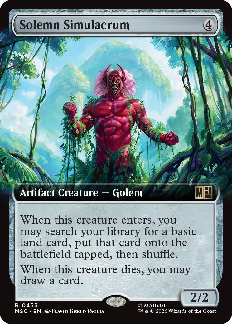 Image for Solemn Simulacrum (Extended Art) (453) (MSC) - Magic: The Gathering