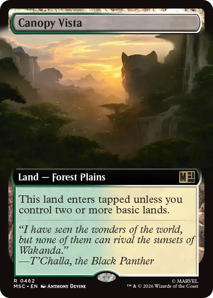 Image for Canopy Vista (Extended Art) (462) (MSC) - Magic: The Gathering