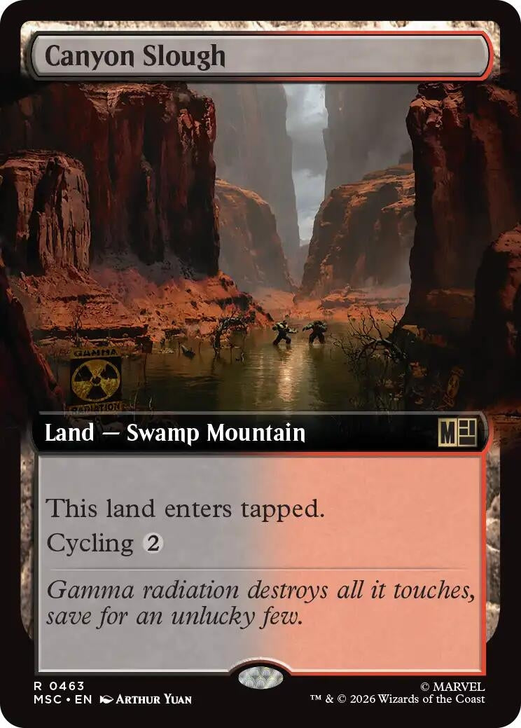 Image for Canyon Slough (Extended Art) (463) (MSC) - Magic: The Gathering